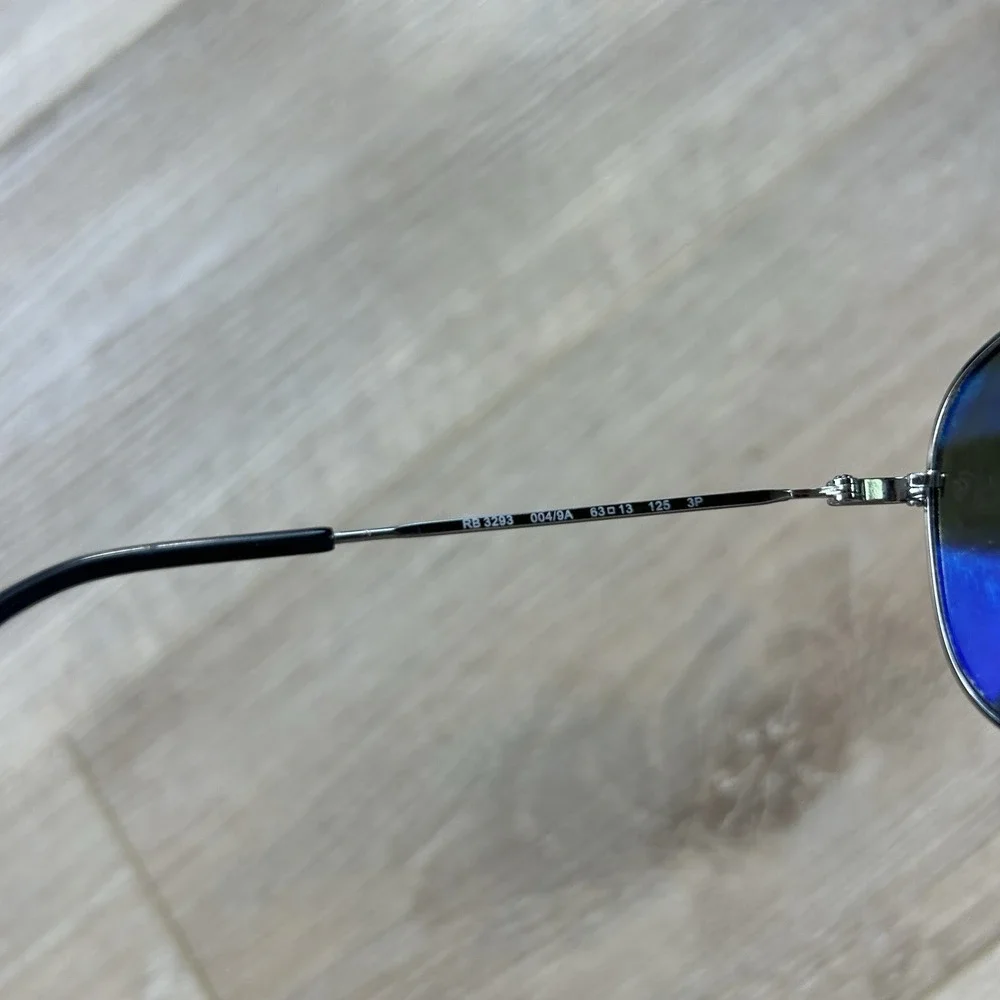 Ray-Ban RB3293 004/9A Polarized Aviator Sunglasses Silver Metal **Frames Only**